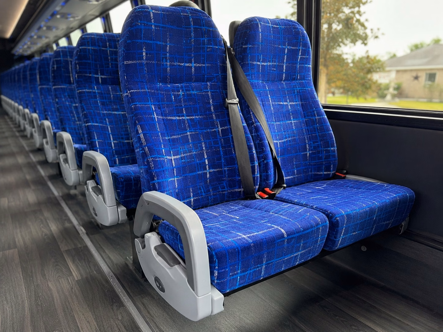 56 passenger charter bus interior
