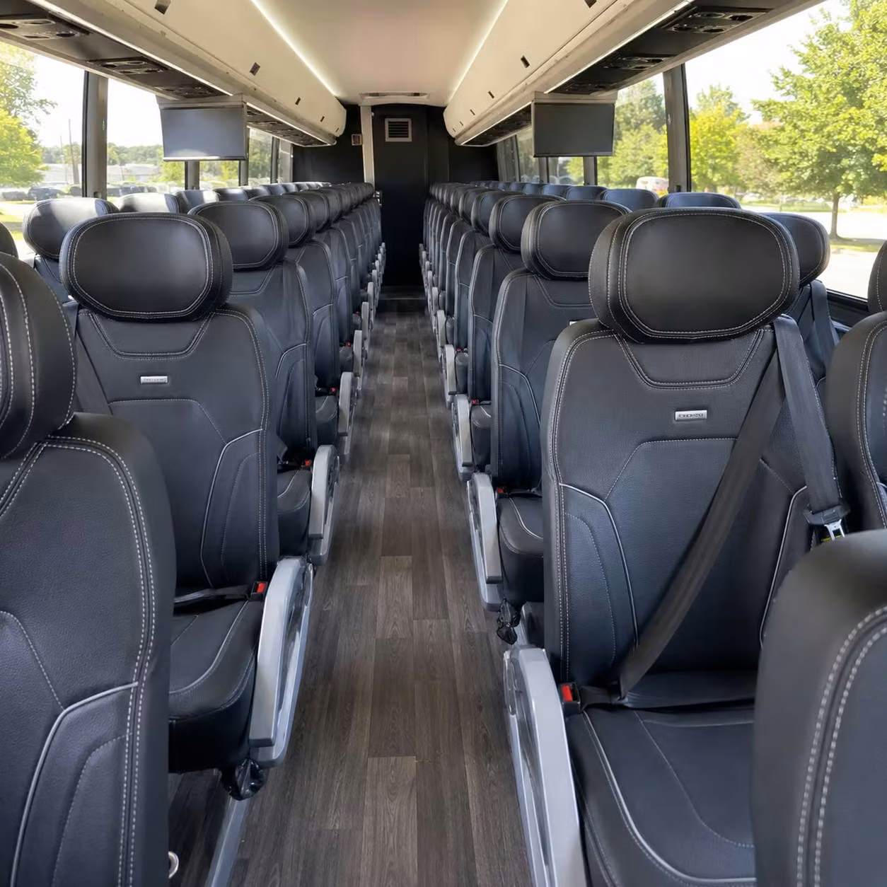 oakland charter bus interior gallery
