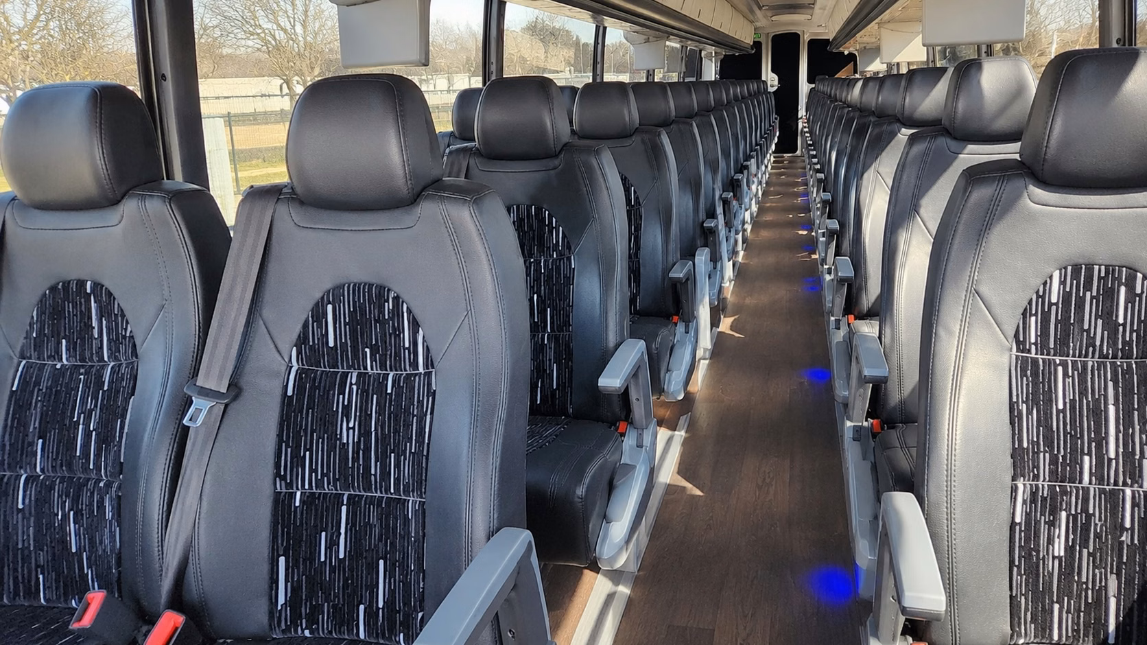 oakland charter bus interior