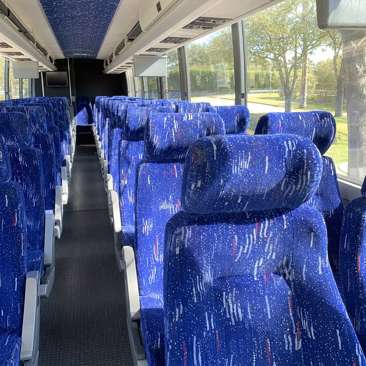 oakland charter bus rental interior